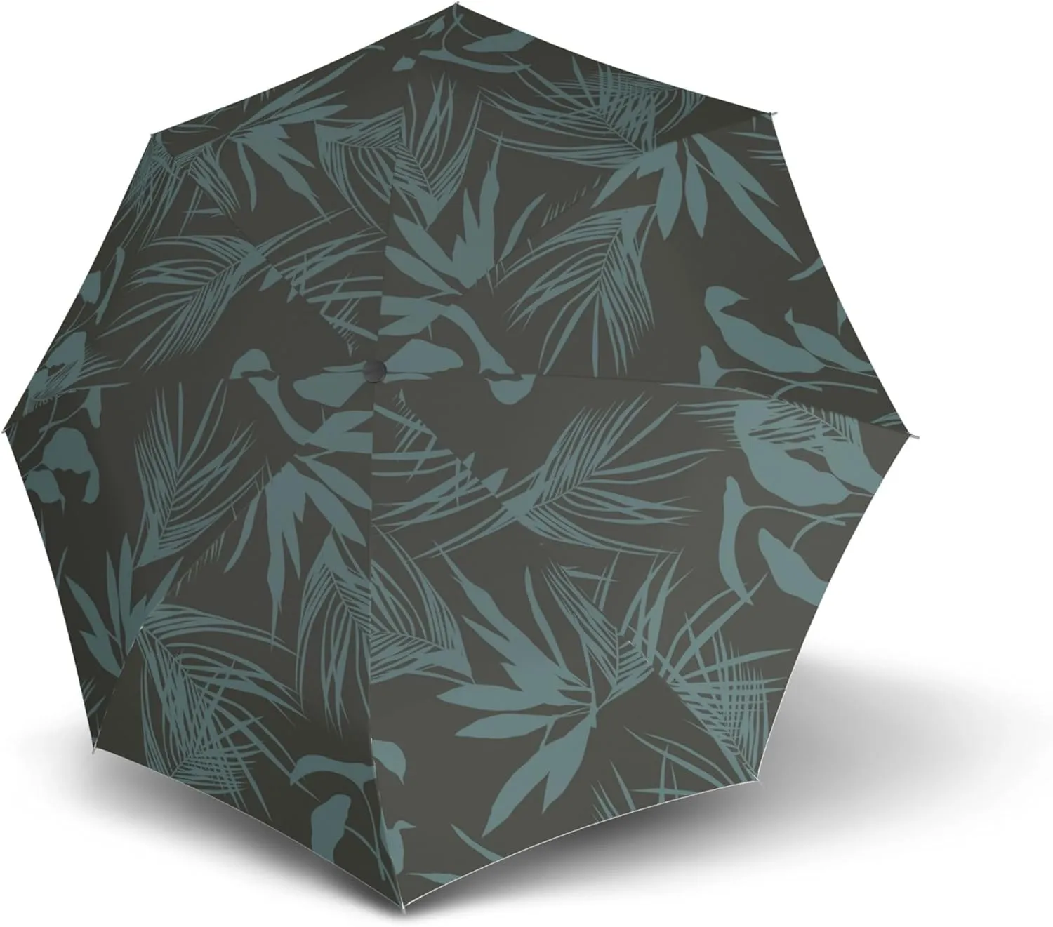 Knirps T.200 Medium Duomatic Automatic Open Close Rain Umbrella - Compact Windproof Umbrella for Rain - Travel Umbrella for Adults - 98cm Diameter Retractable Umbrella & Carrying Case, Botany Oliv