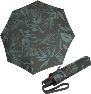 Knirps T.200 Medium Duomatic Automatic Open Close Rain Umbrella - Compact Windproof Umbrella for Rain - Travel Umbrella for Adults - 98cm Diameter Retractable Umbrella & Carrying Case, Botany Oliv