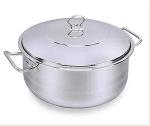 Korkmaz Stainless Steel Dutch Oven With Lid 10Lt 1pc
