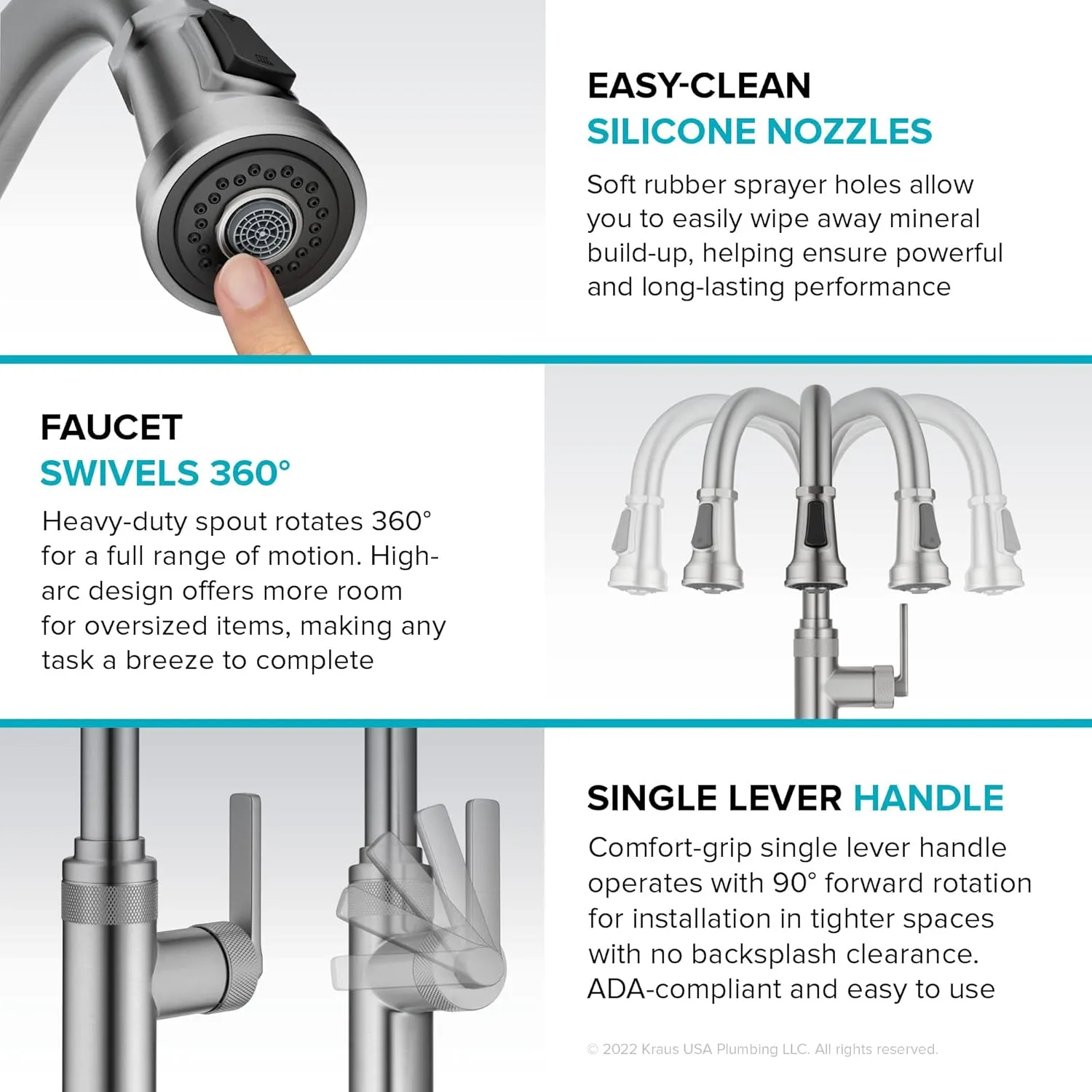 KRAUS Allyn Industrial Pull-Down Single Handle Kitchen Faucet in Spot-Free Black Stainless Steel, KPF-4102SFSB