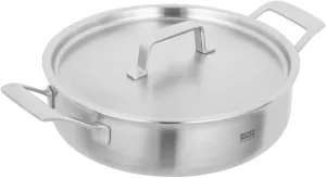 KUHN RIKON Culinary Fiveply Shallow Casserole Pot, 24cm/3L Oven Proof Cooking Pan with Stainless Steel Lid. Induction Casserole Dishes. Dishwasher Safe Cookware Guarantee