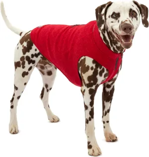 Kurgo Core Dog Sweater, Knit Dog Sweater with Fleece Lining, Cold Weather Pet Jacket, Zipper Opening for Harness, Adjustable Neck, Year-Round Sweater for Small Dogs (Heather Red, X-Small)