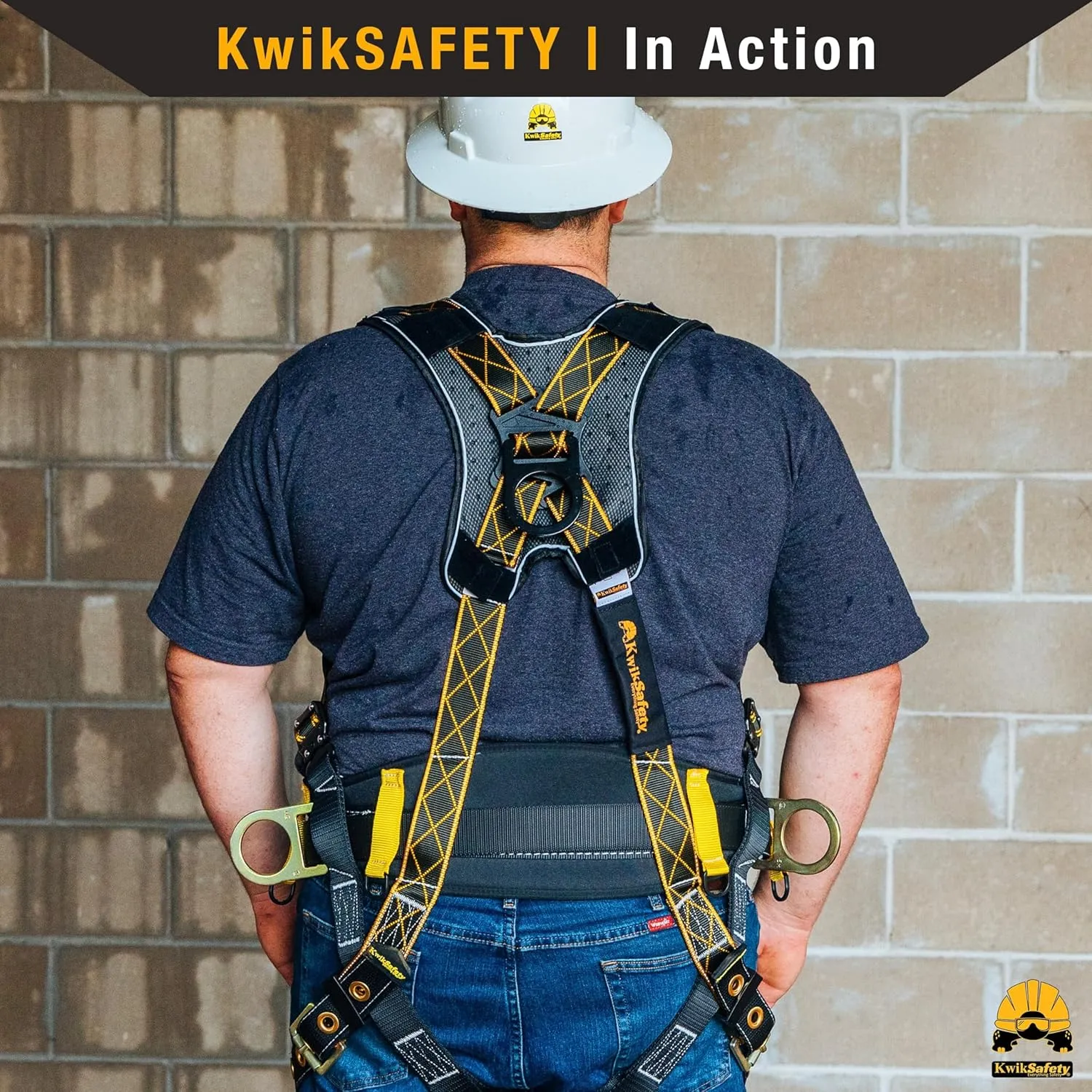 KwikSafety - Charlotte, NC - TYPHOON Ironworker Safety Harness [3 D-Ring, Tool Lanyard Loop] Construction ANSI Tested OSHA