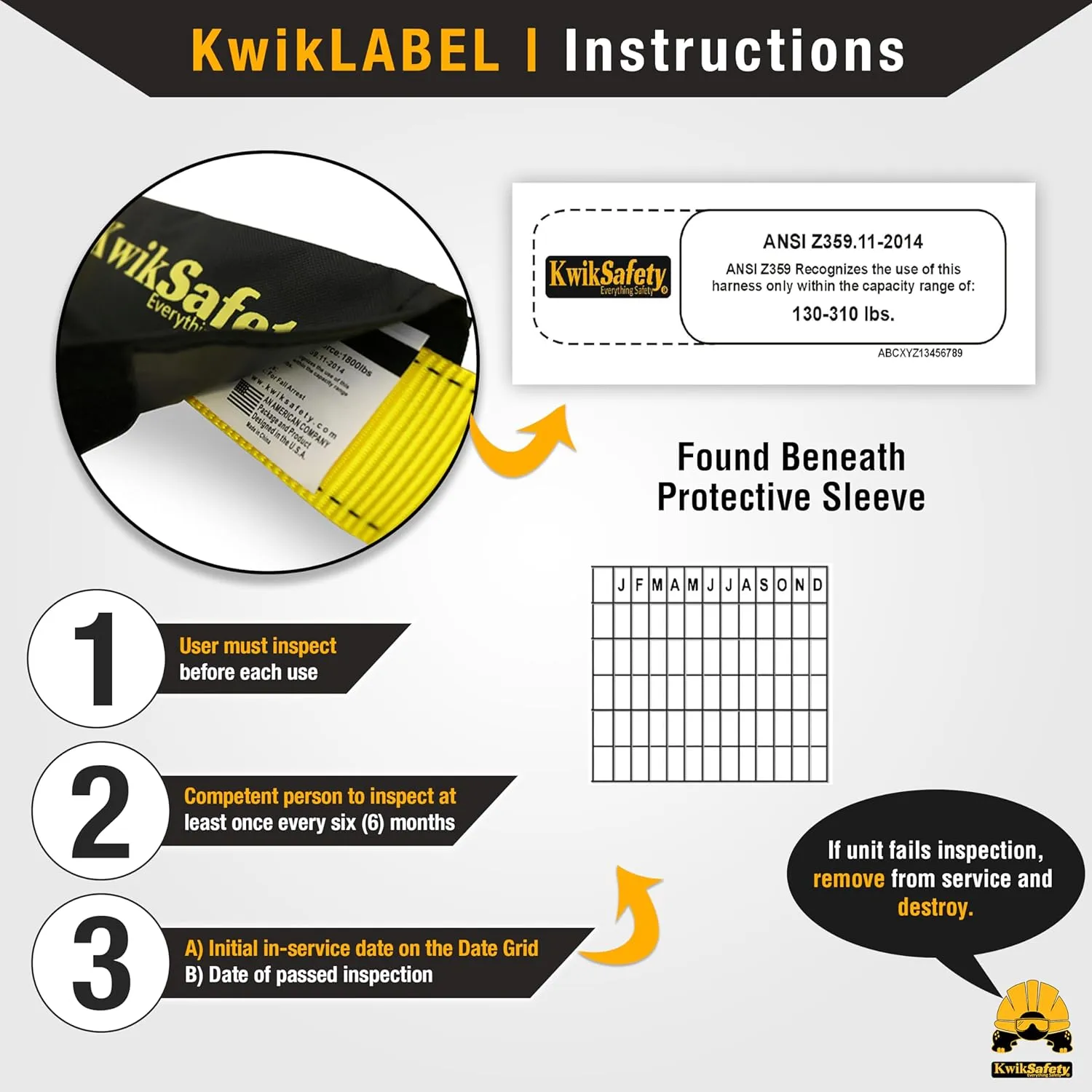 KwikSafety SCORPION Safety Harness Fall Protection Kit | Fall Protection Harness & Attached 6ft Lanyard | ANSI OSHA