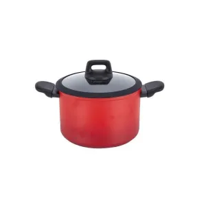 La gourmet Shogun Murano 22cm Non-stick Casserole with Silicone Rim Glass Lid (Induction)