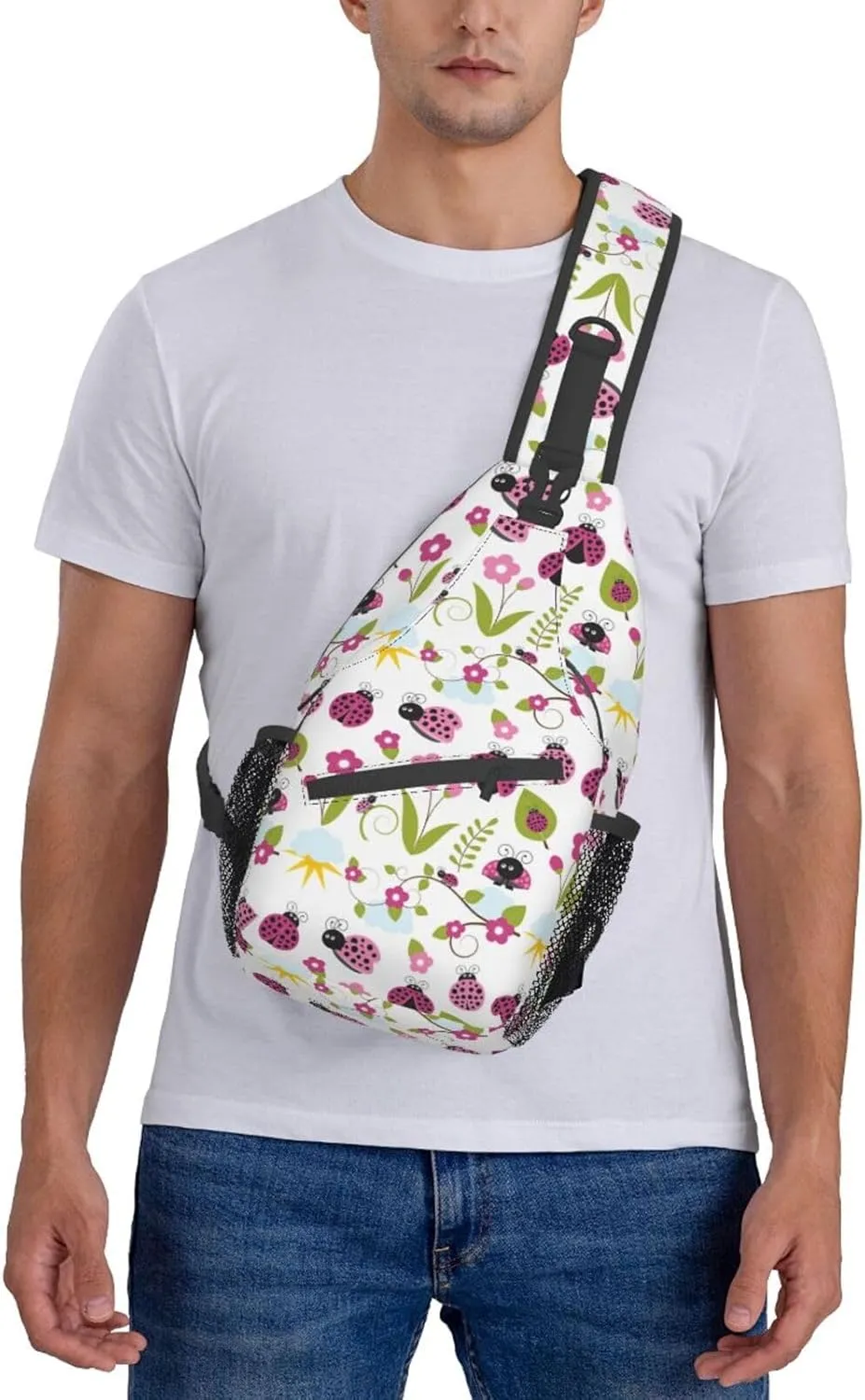 Ladybug Shoulder Bag Ladybird Sling Backpack Daypack Casual Backpack Hiking Bag Cute Backpack Bag