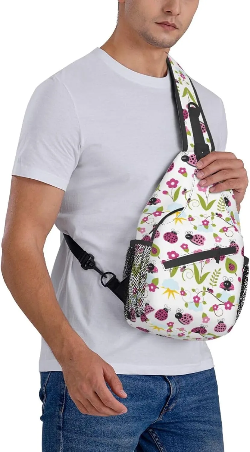 Ladybug Shoulder Bag Ladybird Sling Backpack Daypack Casual Backpack Hiking Bag Cute Backpack Bag