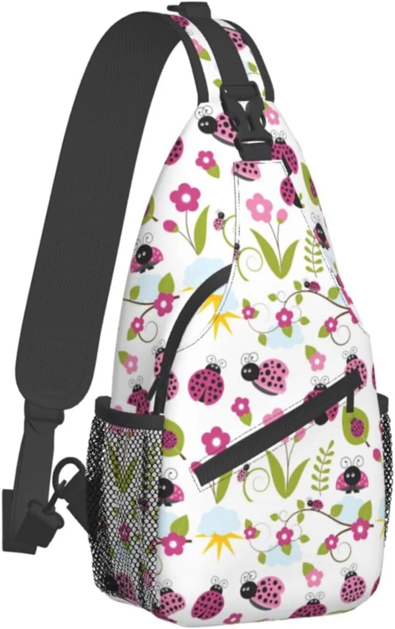 Ladybug Shoulder Bag Ladybird Sling Backpack Daypack Casual Backpack Hiking Bag Cute Backpack Bag