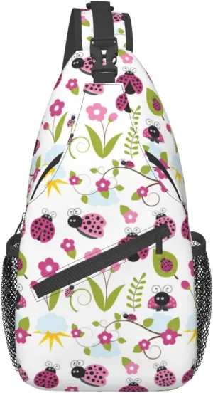 Ladybug Shoulder Bag Ladybird Sling Backpack Daypack Casual Backpack Hiking Bag Cute Backpack Bag