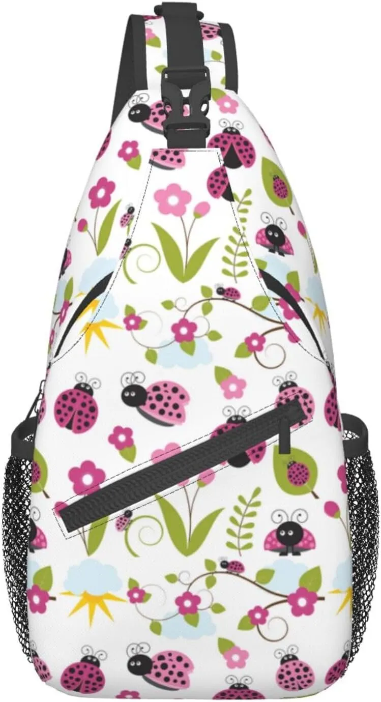 Ladybug Shoulder Bag Ladybird Sling Backpack Daypack Casual Backpack Hiking Bag Cute Backpack Bag