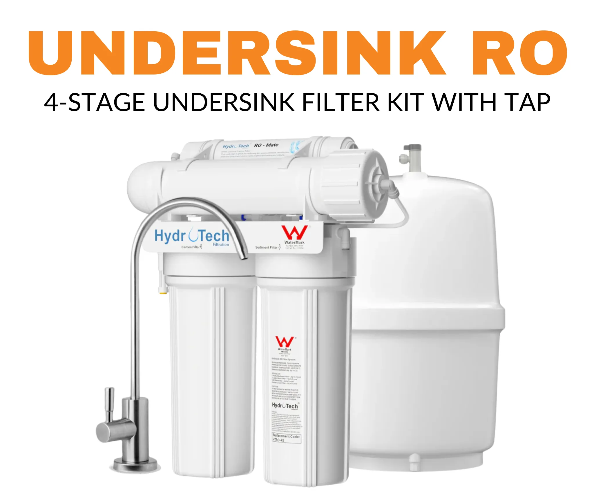 Land & Water 4-Stage 10" x 2.5" Hydrotech Reverse Osmosis Undersink Water Filtration System (285 LPD)