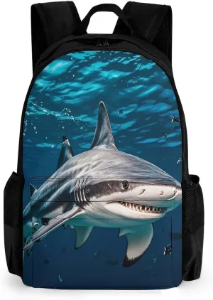 Laptop Backpack for Men Women Hammerhead Shark Scans The Ocean Backpack Casual Bag Travel Backpack Simple Bag for Hiking