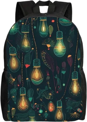Laptop Backpack for Women Men Carry-on Backpack Lit Lights Daypack Lightweight Travel Shoulder Bags