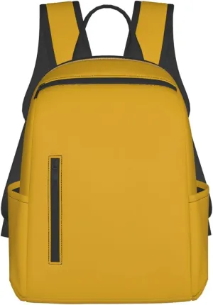 Laptop Backpack Lightweight Hiking Backpack Mustard Yellow Weekender Bag Travel Daypack for Women Men