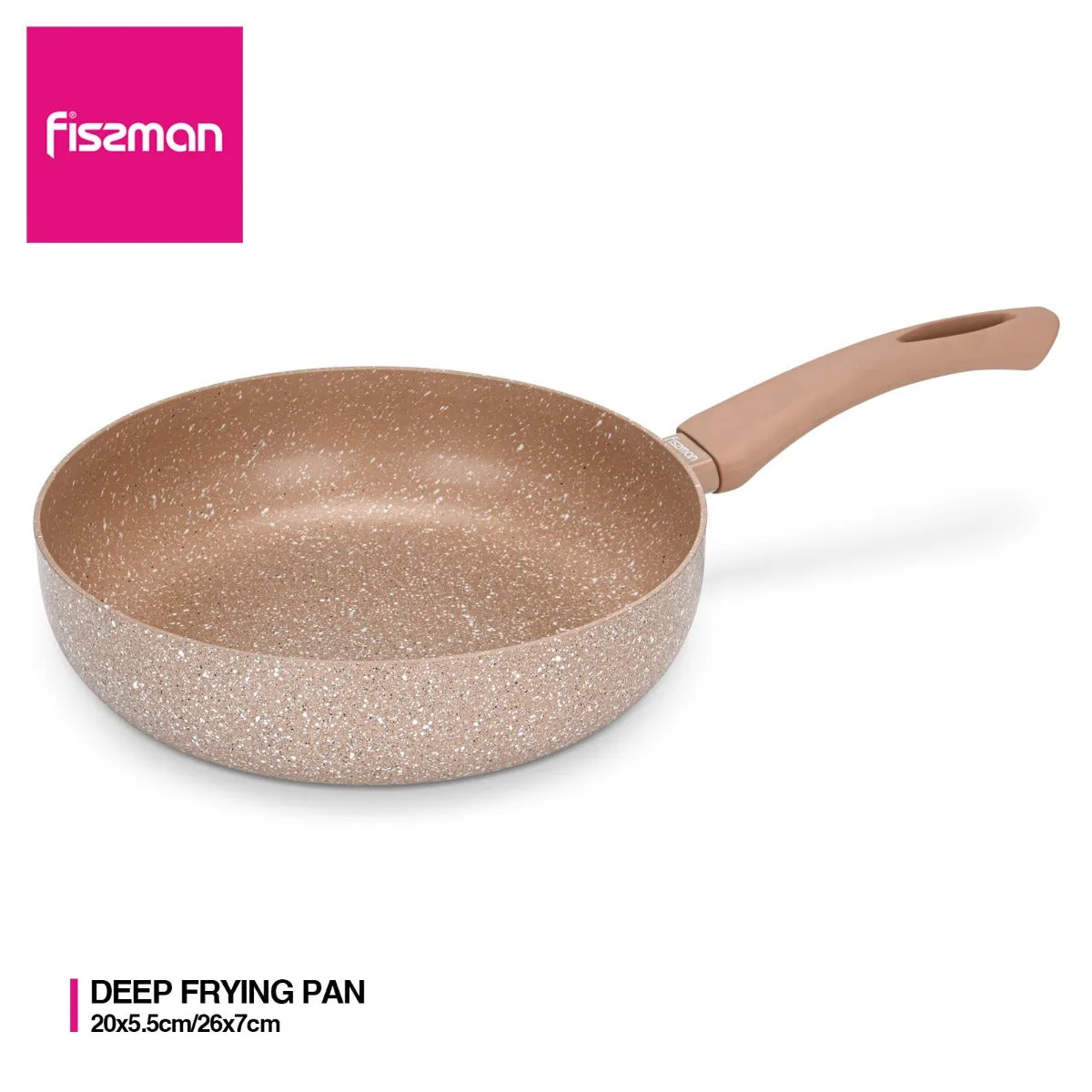 Latte 26 Coating Fissman Big savings event x Deep Frying Aluminum Price drop Pan 7cm with Non-Stick