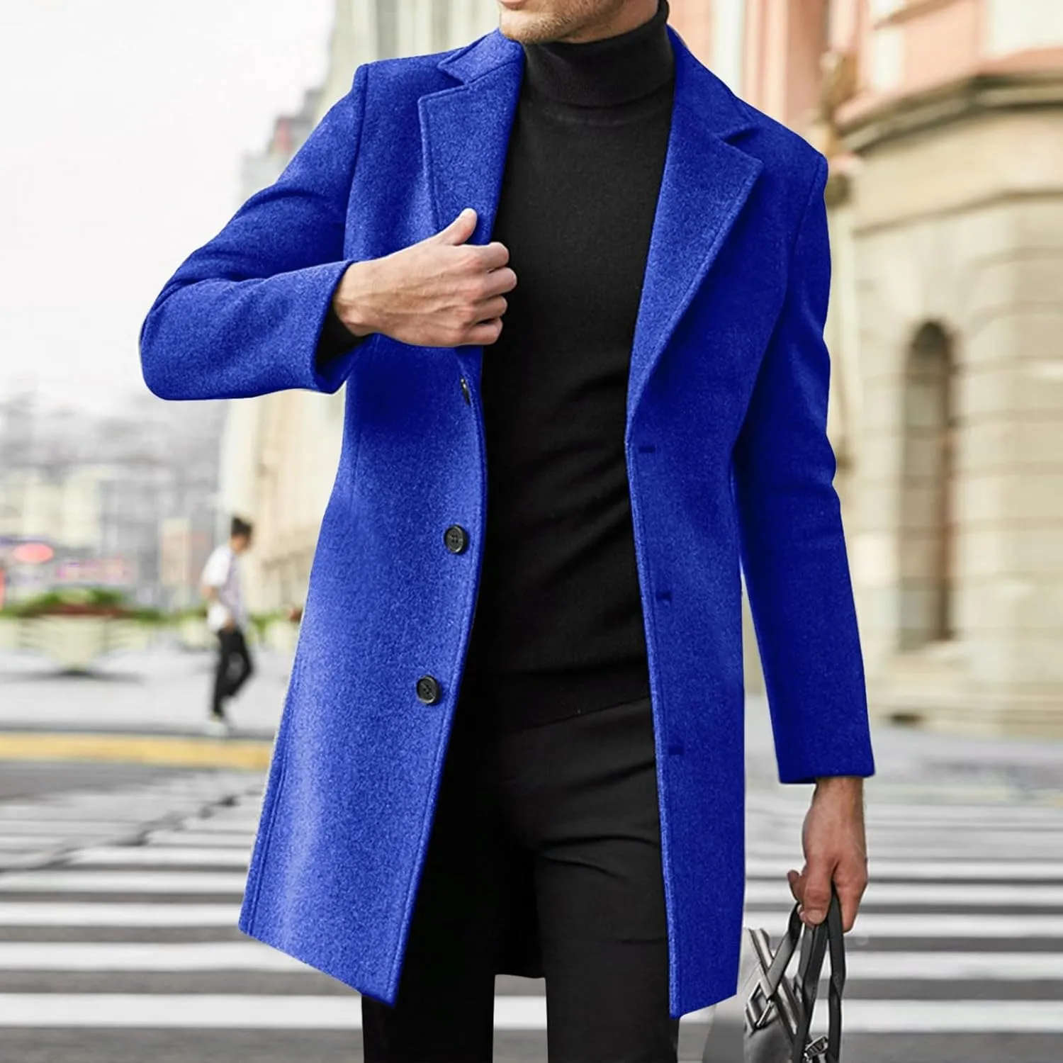 LCMTWX Men's Thick Thermal Winter Jacket Stand Collar Knitted Splice Sweater Coat Casual Cardigan Stylish Mens Puffer