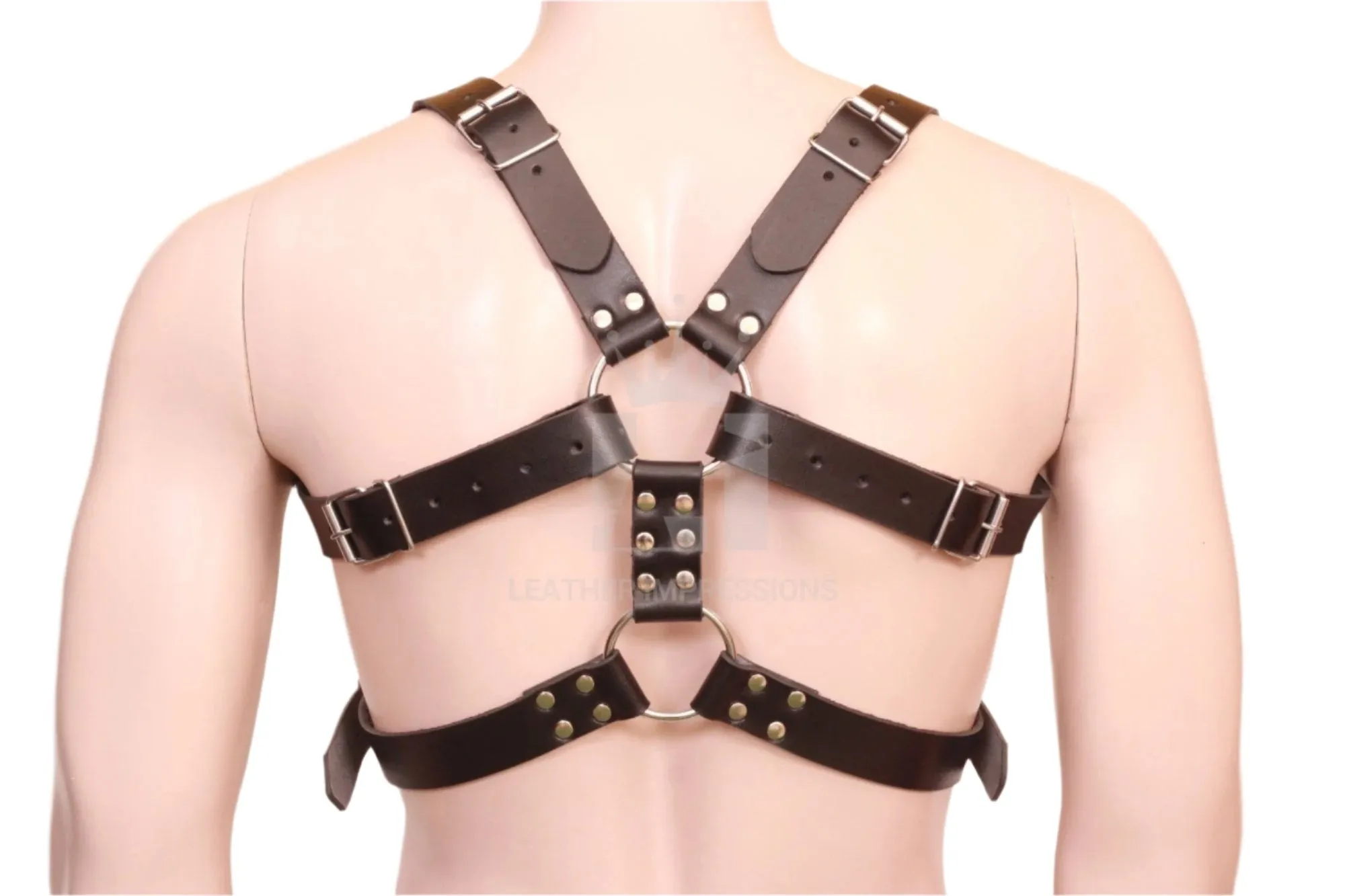 Leather Men’s Harness for Style & Control
