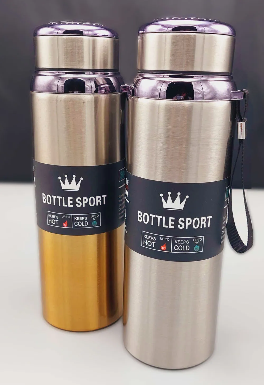 LED Temperature Display Stainless Steel Water Bottle with Double Bottom, Smart Vacuum Insulated Thermos Flask Hot And Cold Resistant