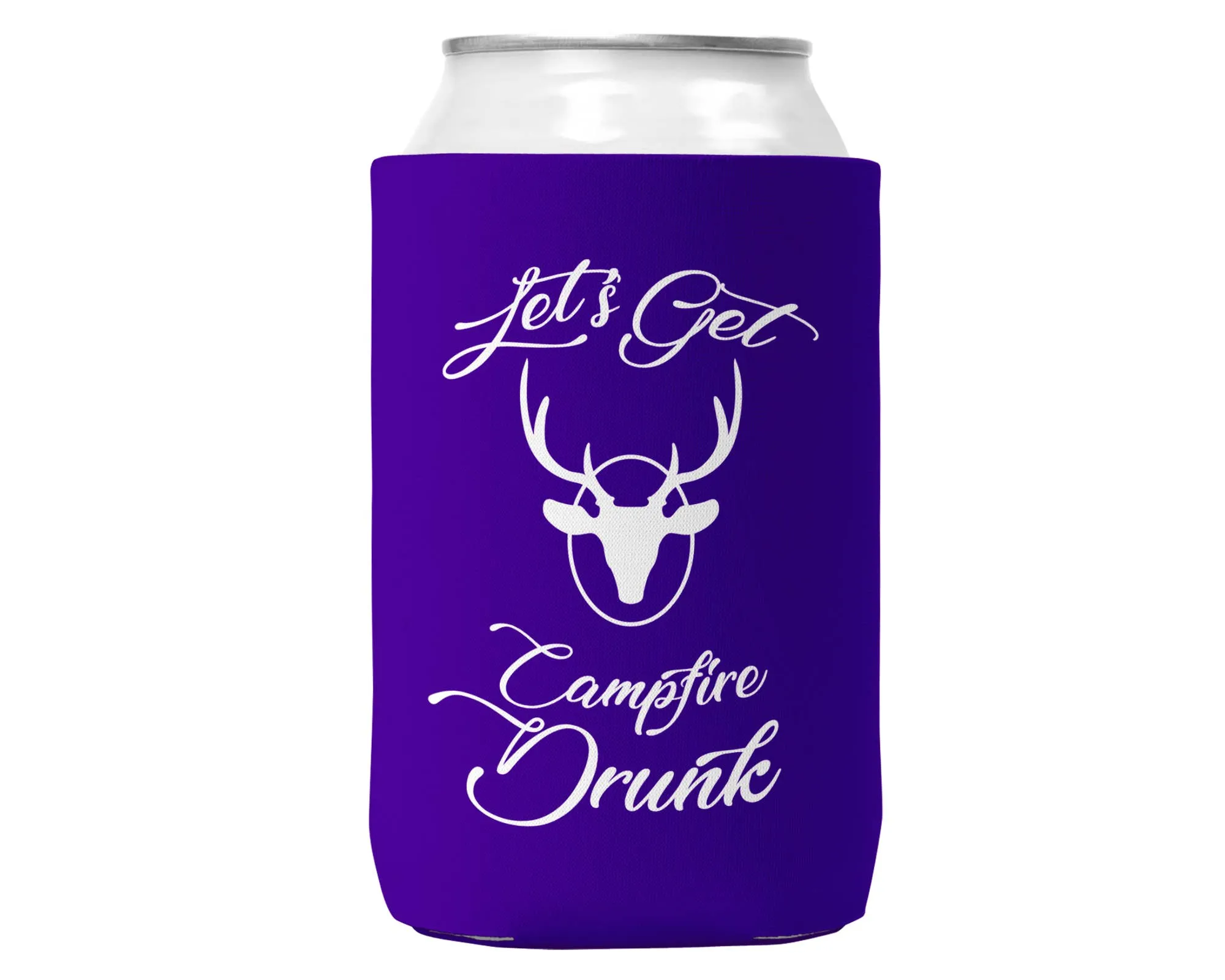 Let's Get Campfire Drunk Can Koozie Cooler for 12oz Cans