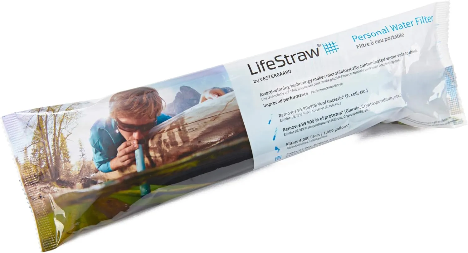 LifeStraw Personal Water Purifier for Hiking, Camping, Travel, and Emergency Preparedness