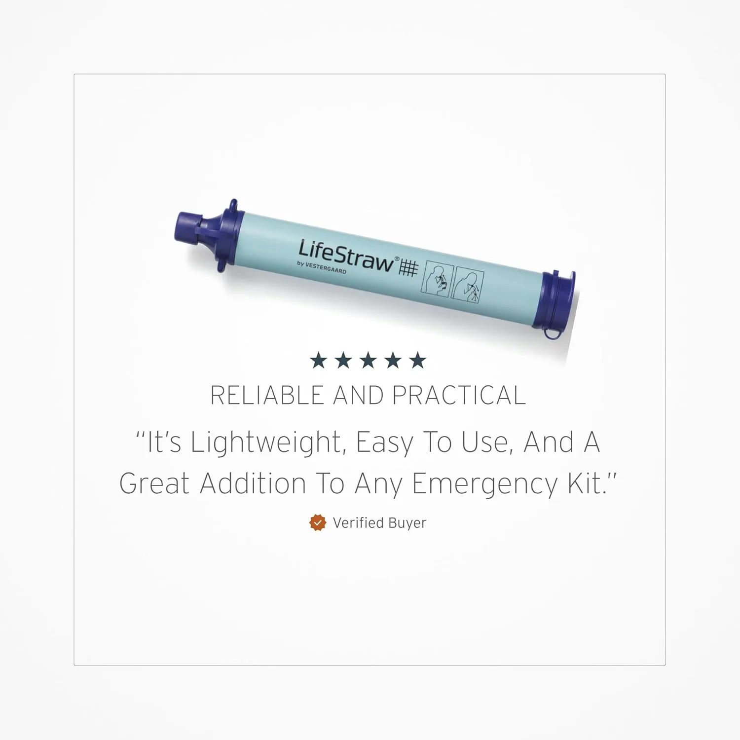 LifeStraw Personal Water Purifier for Hiking, Camping, Travel, and Emergency Preparedness