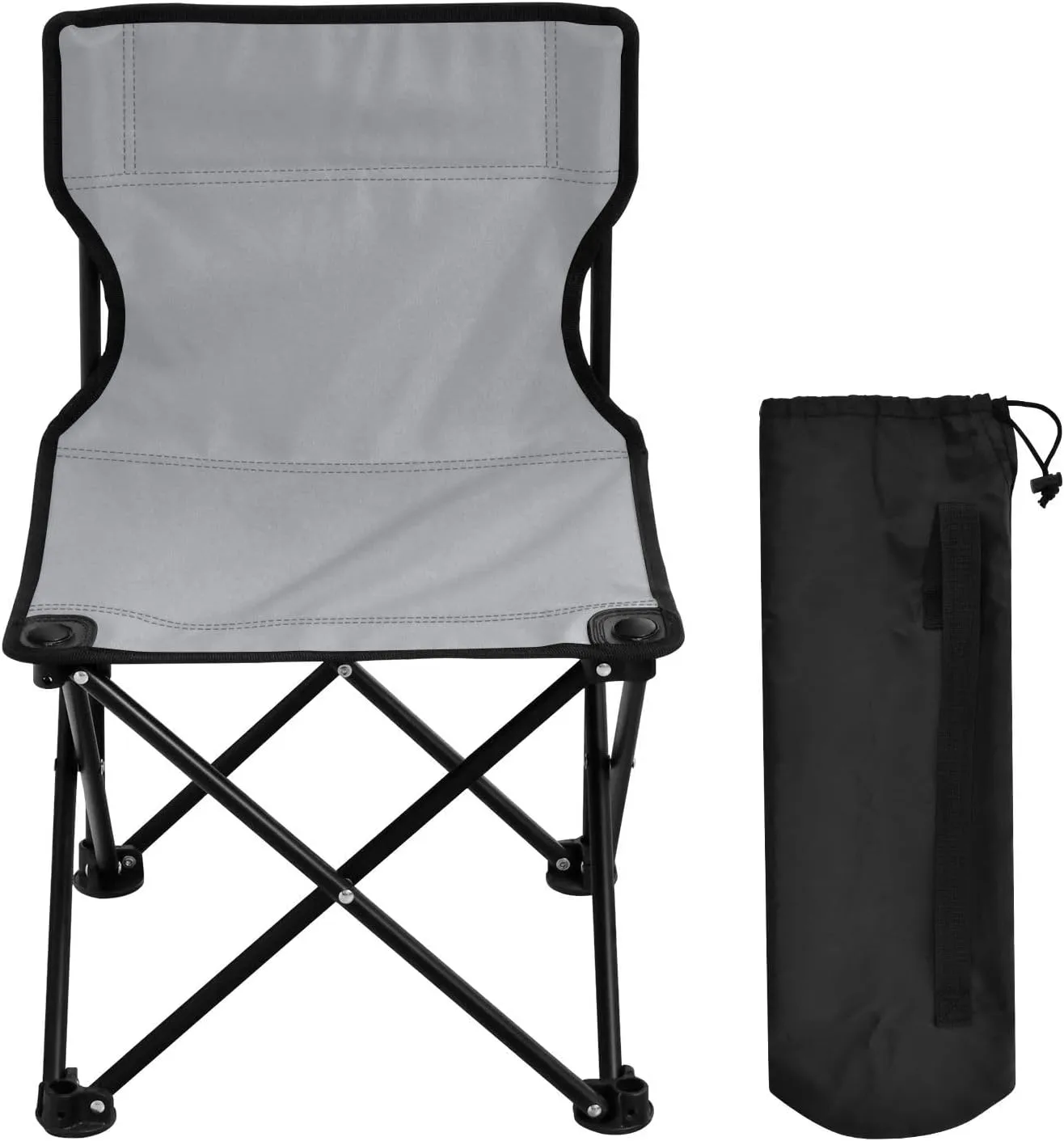 Light Gray Camping Chair for Adults Folding Chair Compact Camping Chair Camping Stool for Beach Travel