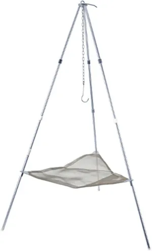 Lightweight Portable Camping Tripod for Cooking - Collapsible & Adjustable Outdoor Grill Tripod for Campfire, Easy to Assemble with Carry Bag for Backpacking, Hiking and Picnic
