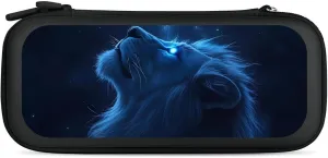 Lion Cross Faith Compatible with Switch Carrying Case Hard Travel Game Bag Pouch with 15 Games Accessories