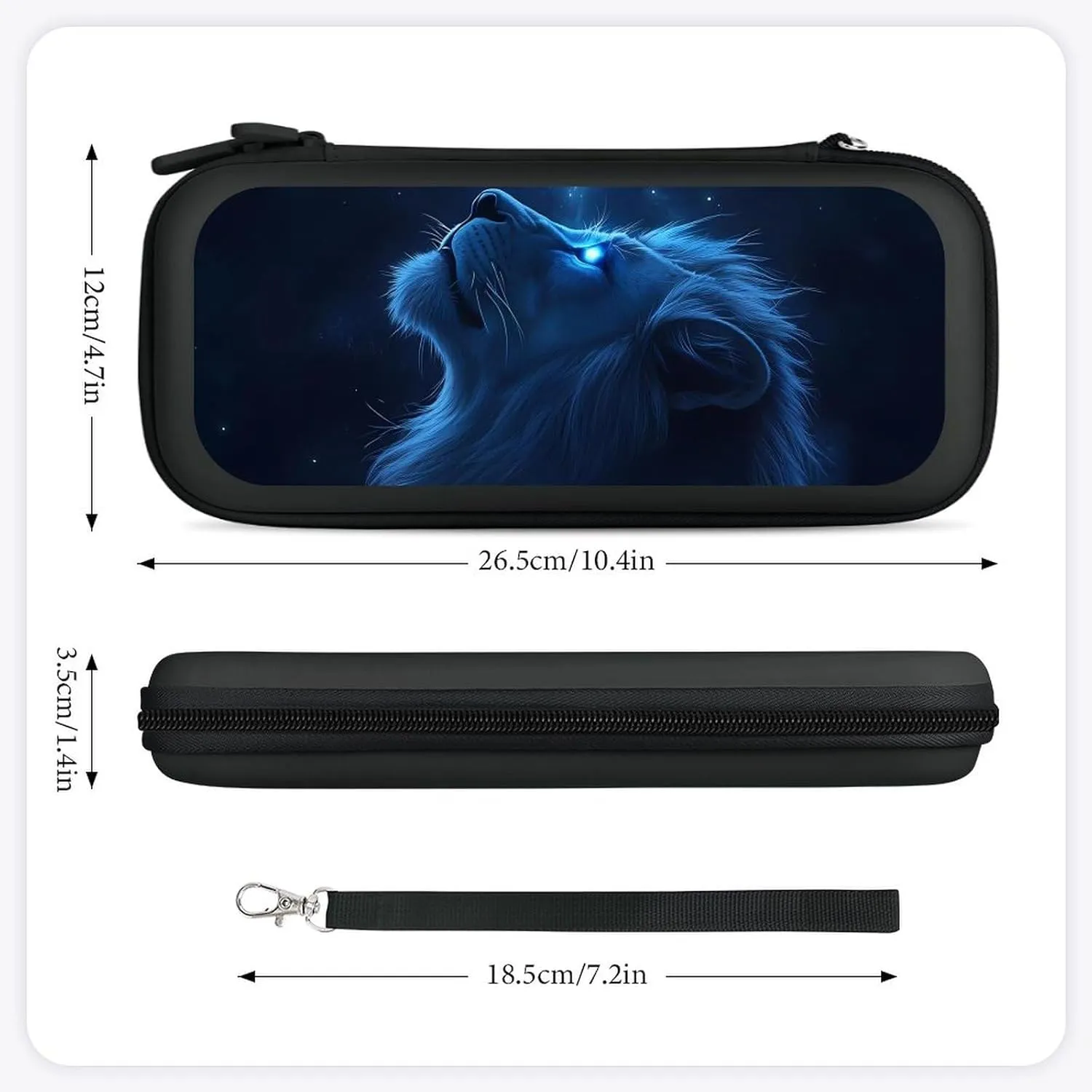 Lion Cross Faith Compatible with Switch Carrying Case Hard Travel Game Bag Pouch with 15 Games Accessories