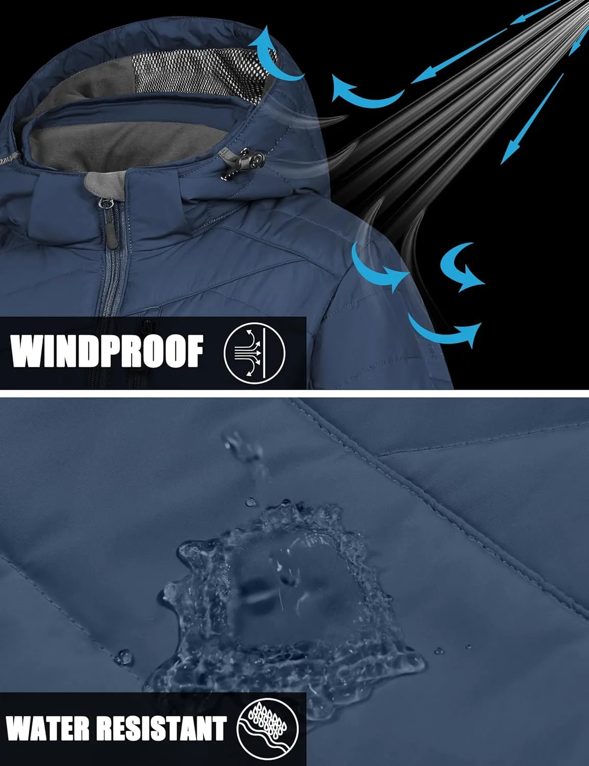 Little Donkey Andy Women's Warm Ski Jacket Water Resistant Insulated Snowboarding Jacket Windproof Winter Snow Coat