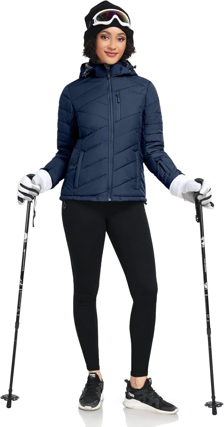 Little Donkey Andy Women's Warm Ski Jacket Water Resistant Insulated Snowboarding Jacket Windproof Winter Snow Coat