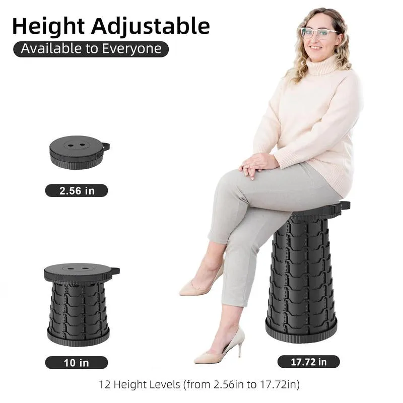 Load All-in-one solution Running out fast Outdoor Collapsible Gardening Max Camping Stool,Portable for Stool, Hiking Capacity Fishing Upgraded Stools,Telescoping 400Lbs,Suitable Picnic
