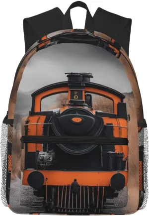 locomotive Print Large Capacity Lightweight Travel Casual Backpack Shoulder Bag Daypack for Men Women