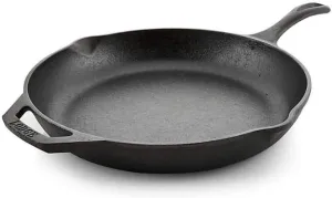 Lodge 12" Cast Iron Skillet - Chef Collection - Perfect Sear - Ergonomic Handles - Superior Heat Retention - Cast Iron Cookware & Skillet