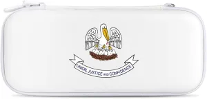 Louisiana State Logo Compatible with Switch Carrying Case Hard Travel Game Bag Pouch with 15 Games Accessories