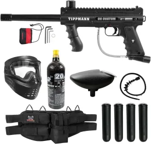 Maddog Tippmann 98 Custom Basic Silver Paintball Gun Marker Starter Package - Black