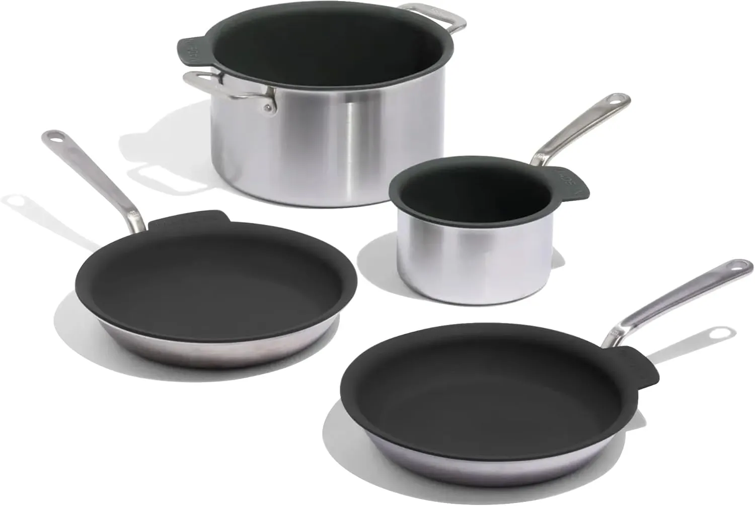 Made In Cookware - 6-Piece Pan Protector Set - Molded Silicone - Stackable Scratch Prevention - Dishwasher Safe