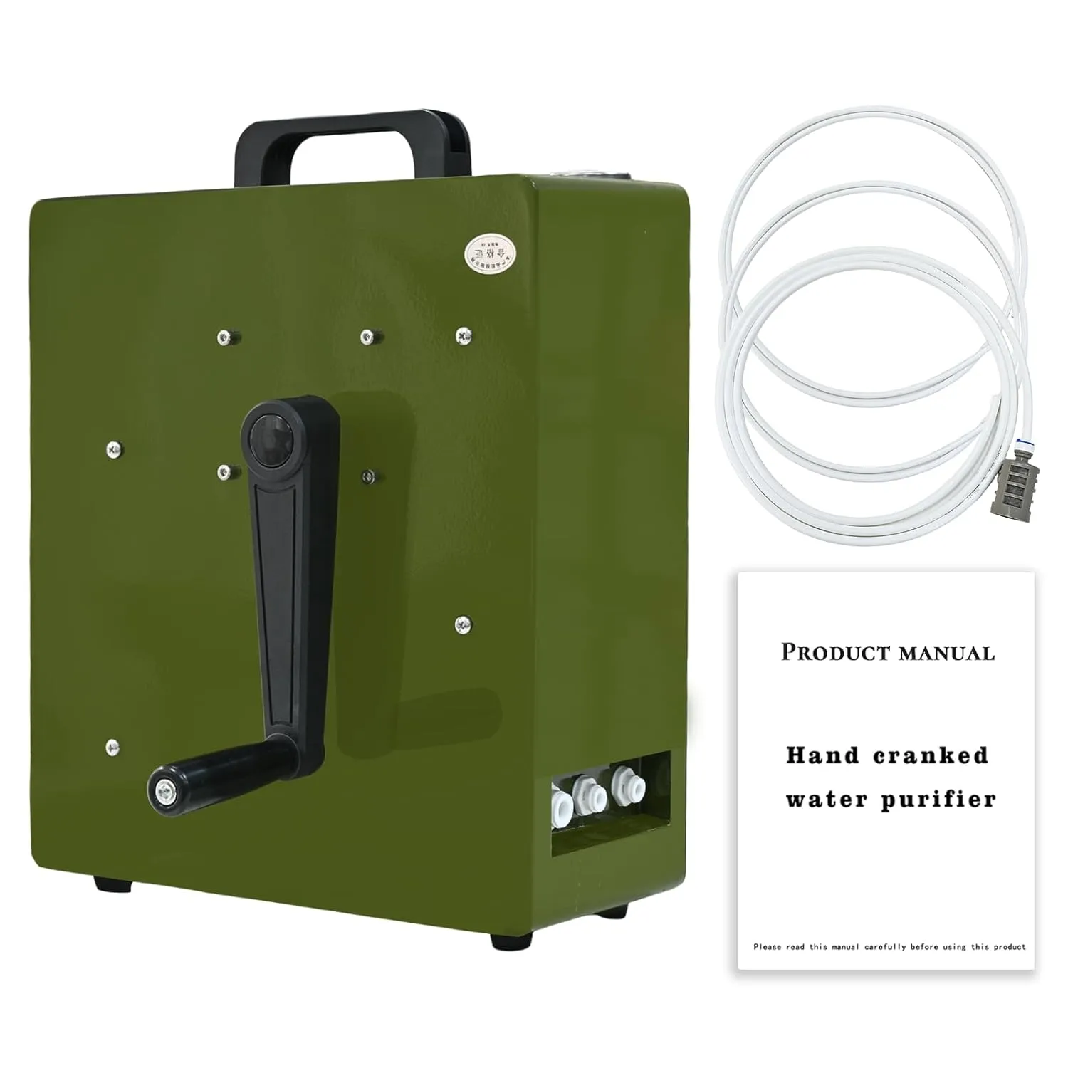 Manual Reusable Water Purifier Power Outage Prevention for Disaster Emergency Response,Military Grade Water Filtration System for Survival Team Family Outing Camping 0.0001 Micron P001