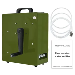 Manual Reusable Water Purifier Power Outage Prevention for Disaster Emergency Response,Military Grade Water Filtration System for Survival Team Family Outing Camping 0.0001 Micron P001