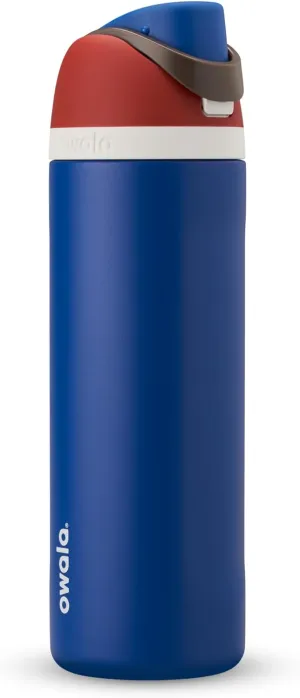 Marvel FreeSip Insulated Stainless Steel Water Bottle with Straw for Sports and Travel, BPA-Free Sports Water Bottle, 24 oz, Captain America