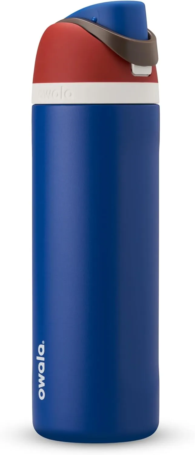 Marvel FreeSip Insulated Stainless Steel Water Bottle with Straw for Sports and Travel, BPA-Free Sports Water Bottle, 24 oz, Captain America