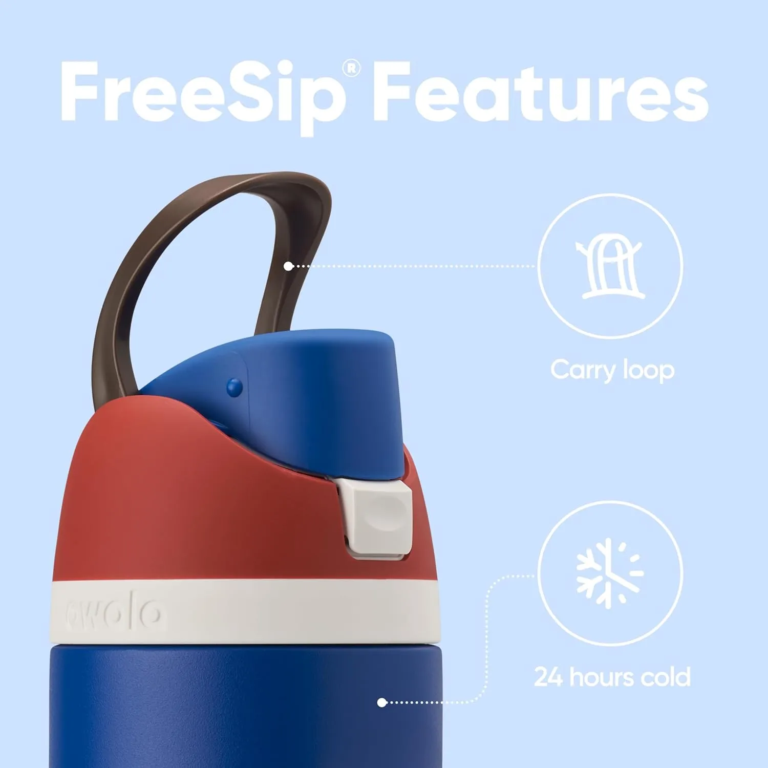 Marvel FreeSip Insulated Stainless Steel Water Bottle with Straw for Sports and Travel, BPA-Free Sports Water Bottle, 24 oz, Captain America