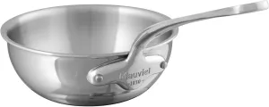 Mauviel M'Cook 5-Ply Polished Stainless Steel Chef Pan, And Cast Stainless Steel Handle, 2.1-qt, Made In France