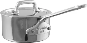 Mauviel M'Minis Stainless Steel Mini Sauce Pan with Lid And Stainless Steel Handle, 3.5-Inch, Made in France