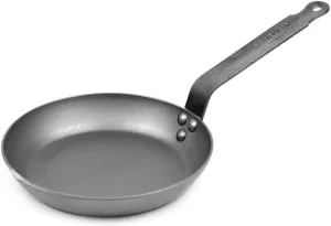 Mauviel M'Steel Black Carbon Natural Nonstick Frying Pan With Iron Handle, 7.9-in, Suitable For All Cooking Surfaces, Made in France