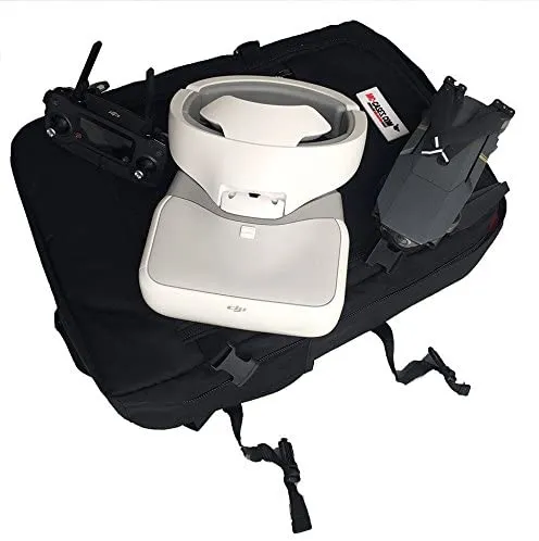 MC-CASES ® Professional backpack suitable for DJI Mavic Pro with space for batteries and lots of accessories (DJI Goggles also RE and Mavic Pro Combo Backpack Black)