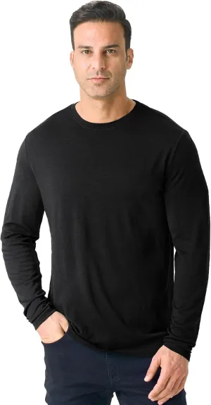 Merino Protect 100% Merino Wool Base Layer Mens Soft Long Sleeve Shirts Odor Resistance Thermal Underwear for Hunting Hiking