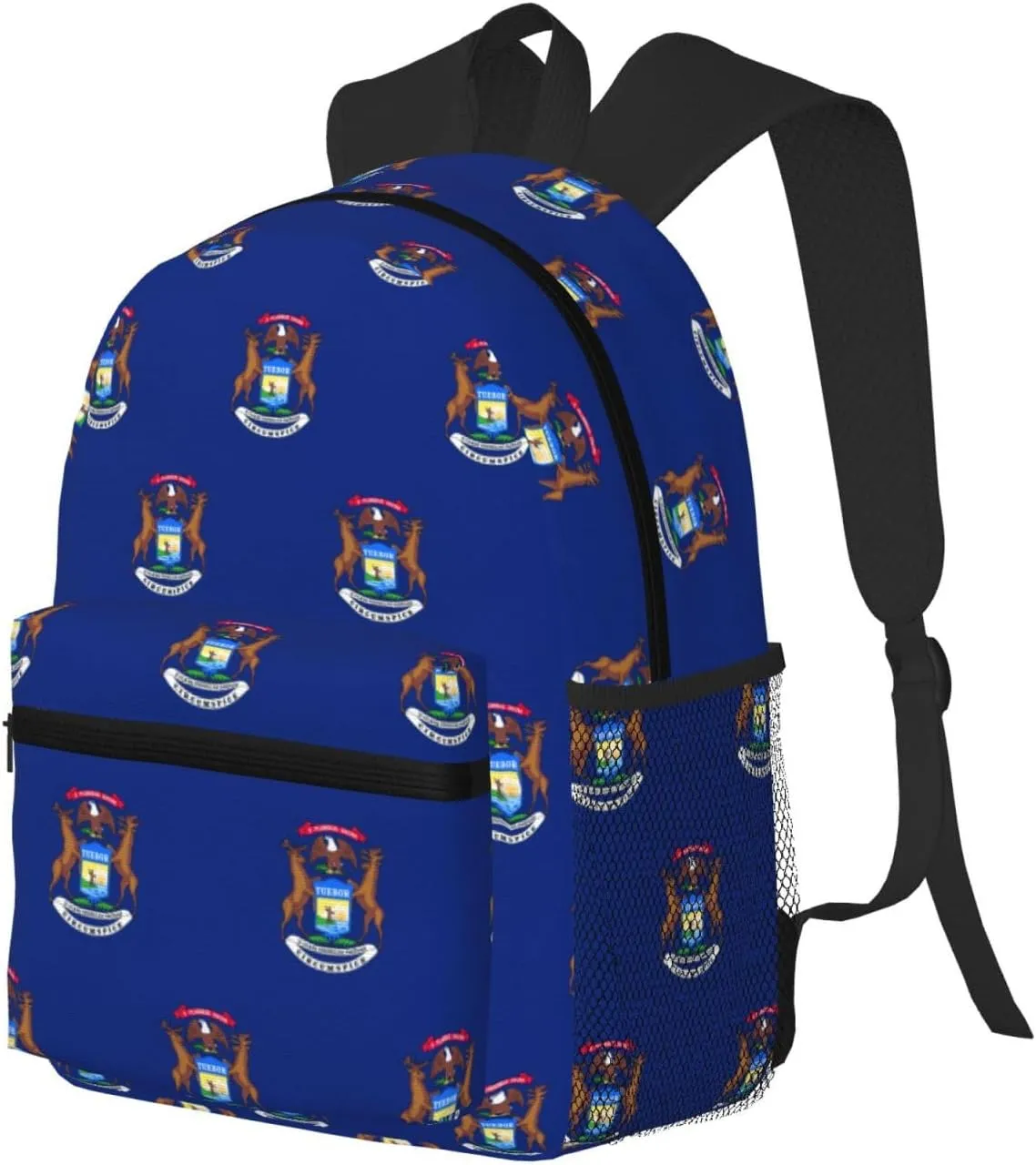 Michigan State Flag Fashion Backpack,Casual Daypack Backpacks For Men Women, Laptop Bag Travel Hiking Camping