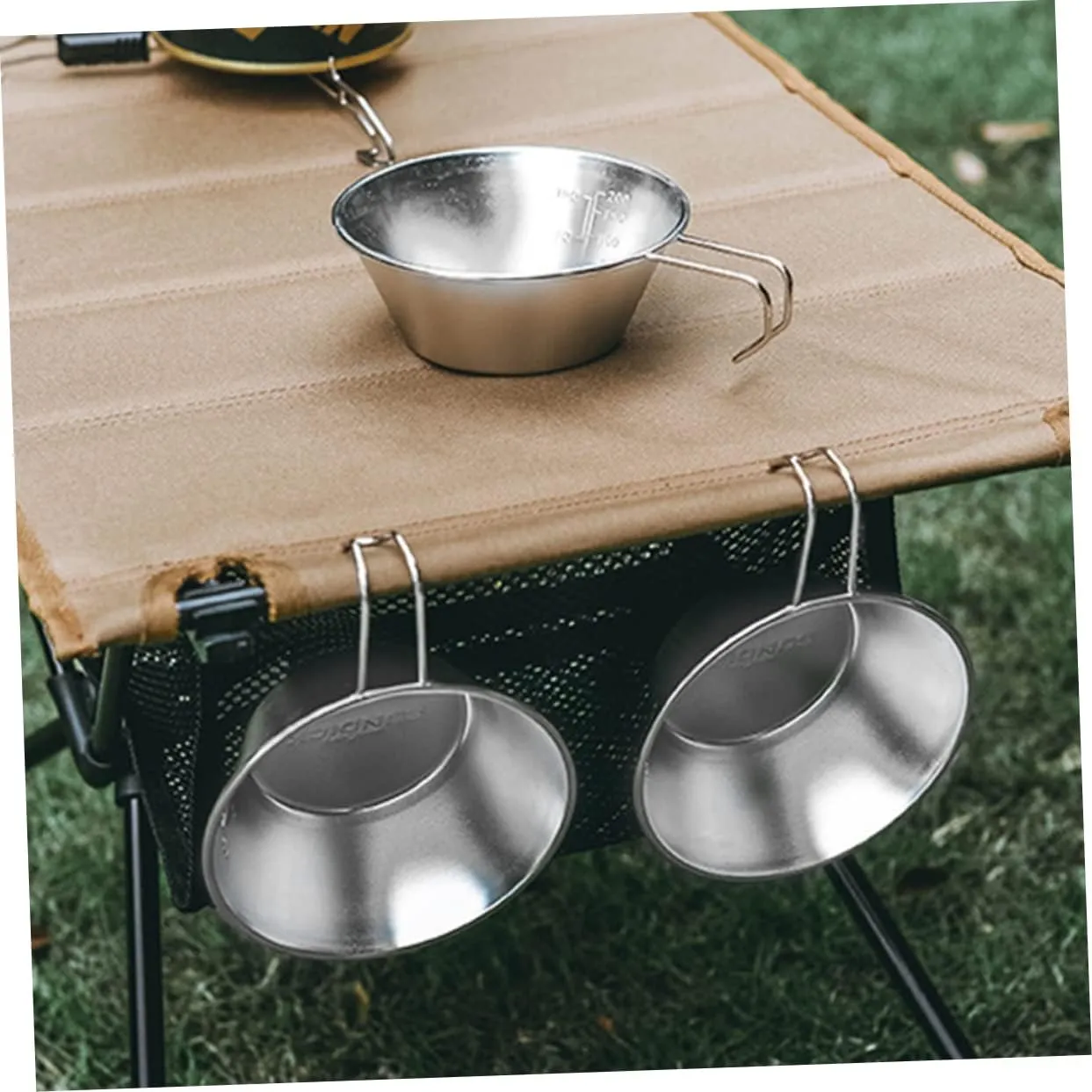 Milisten Stainless Steel Salad Bowl Pet Fire Food Bowl Mugs Camping Cookware Cup Flask Camping Sink Coffee Mug