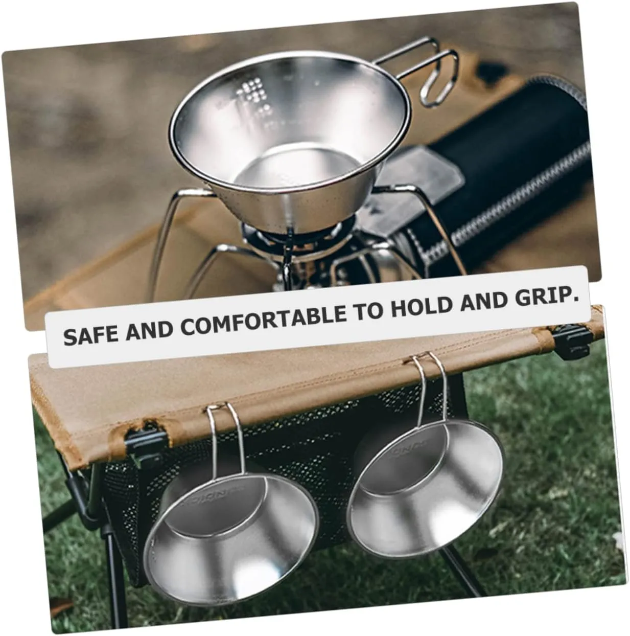 Milisten Stainless Steel Salad Bowl Pet Fire Food Bowl Mugs Camping Cookware Cup Flask Camping Sink Coffee Mug